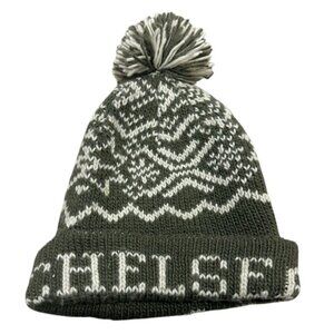 Chelsea FC Green White Beanie Pom‎ Pom Winter Hat One Size Soccer Football Knit